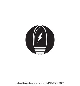 dark light bulb symbol vector design illustration