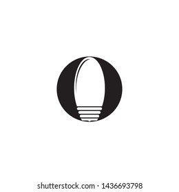 dark light bulb symbol vector design illustration