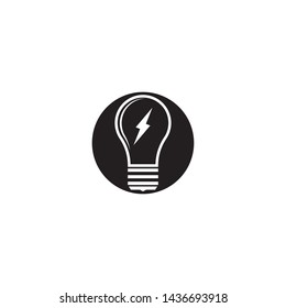 dark light bulb symbol vector design illustration