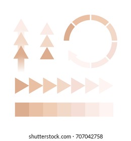 Dark To Light Chart Skin Tones Vector Illustration