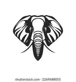 Dark and light elephant logo for your brand sophisticated and stylish.