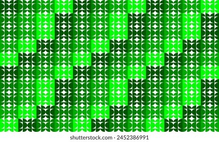 dark and light green circle quarter group checker board repeat seamless pattern design for endless fabric print patter or background