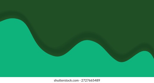 Dunkel und hellgrün gefärbt Welle gemusterten Hintergrund mit einem fließenden Design. Grüne Farbverläufe winken abstrakt. poster, oval, banner, stil, druck, kreativ.