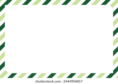 Dark and light green stripes 4×6 inch Postcard template with white background