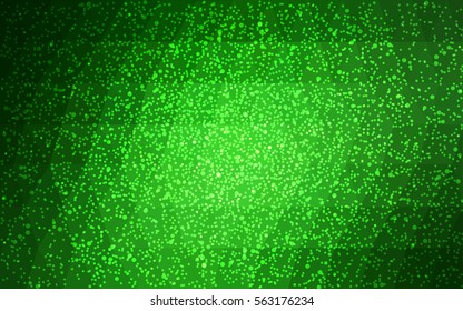 Dark, Light green vector christmas polygon background. Low poly Illustration consisting of triangles with snowflakes. Texture, seamless background of New Year celebration.