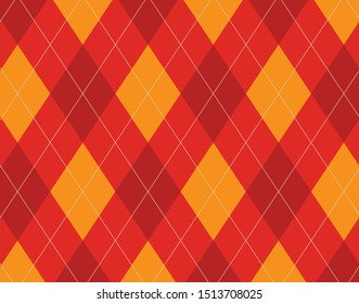 Dark and Light Orange Argyle Background