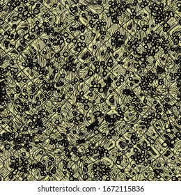 Dark and light seamless texture with decorative elements