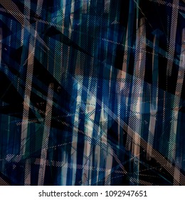 Dark and light seamless texture from dots, stripes. Grunge urban pattern. Abstract vector background for web page, banners backdrop, fabric, home decor, wrapping
