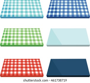 Dark and light Tables with tablecloth in italian style