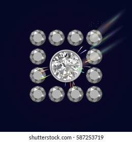 Dark lighting ceiling background, vector illustration