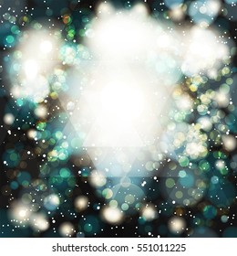 Dark lights bokeh abstract background