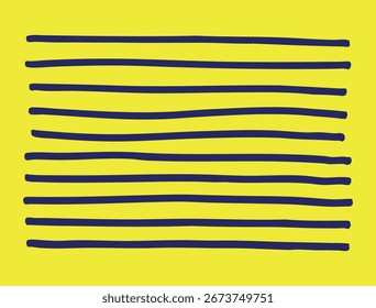 Líneas oscuras sobre fondo amarillo, paralelo a mano, abstracción