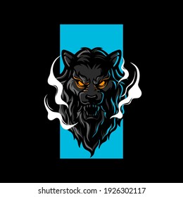 Dark Lion Head Mascot Logo