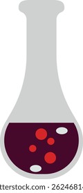 Dark Liquid in Science Flask Illustration. Medicine vector illustration