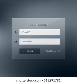 dark login ui design template