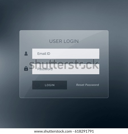 dark login ui design template