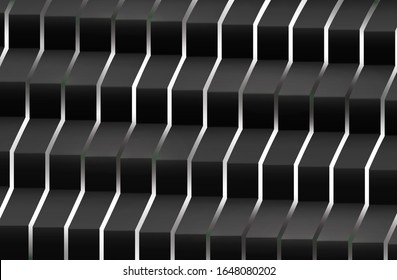  Borde negro de fondo negro de lujo oscuro de fondo premium de fondo. Banner de líneas de brillo geométrico con un patrón de efecto 3D. Plantilla para anuncios, promociones, invitación, volante, tarjeta, póster, concepto de diseño web e impreso