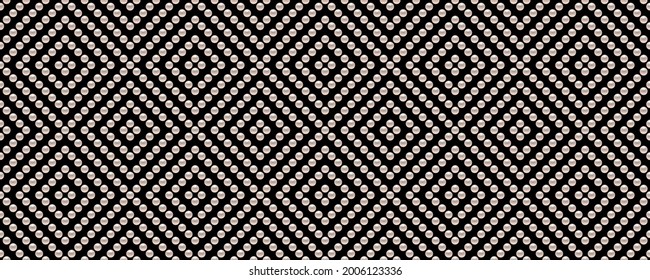 Dark luxury pearls background. Seamless vector illustration. 