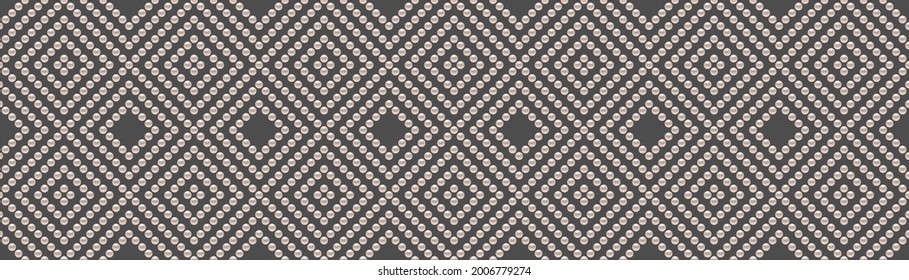 Dark luxury pearls background. Seamless vector illustration. 