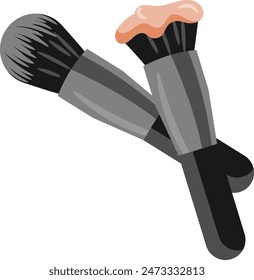 Dark Make up Brush and Cream