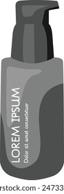 Dark makeup plastic cream bottle
