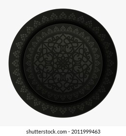 Dark mandala background concept design