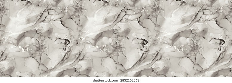 Dark Marble Slate Texture. Vector Abstract Painting. Dark Alcohol Ink Repeat. Gray Abstract Background. Grey Elegant Splash. Gray Rock Paint. Dirty Marble Watercolor. Dirty Water Color Background.