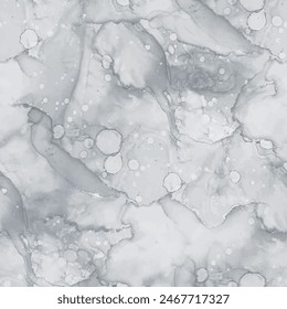 Dark Marble Slate Texture. Dark Water Color Splash. Gray Rock Stone. Gray Seamless Background. Dirty Alcohol Ink Background. Vector Seamless Template. Dirty Marble Watercolor. Fluid Elegant Texture.