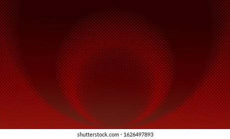 Dark Maroon Halftone Background Design Template, Pop Art, Abstract Ellipse Dots Pattern Illustration, Vintage Texture Element, Retro Wallpaper, Radial Ring Shape Element, EPS 10 file Vector Project 