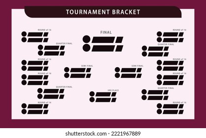 The 2022 football championship bracket tables templates 12965332 Vector Art  at Vecteezy