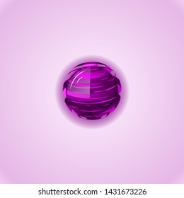 Dark Matter Logo Circle Sphere Purple 3D