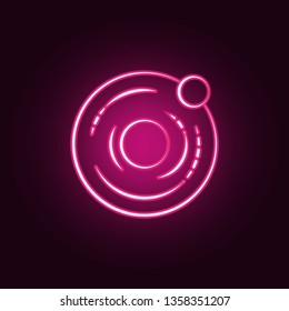 Dark matter neon icon. Elements of Mad science set. Simple icon for websites, web design, mobile app, info graphics