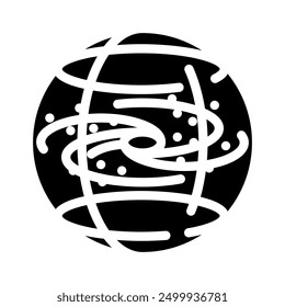 dark matter unsolved mystery glyph icon vector. dark matter unsolved mystery sign. isolated symbol illustration