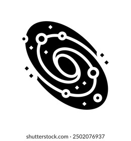 dark matter unsolved mystery glyph icon vector. dark matter unsolved mystery sign. isolated symbol illustration