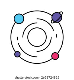 Dark matter Vector Filled outline illustration style icon. EPS 10 file