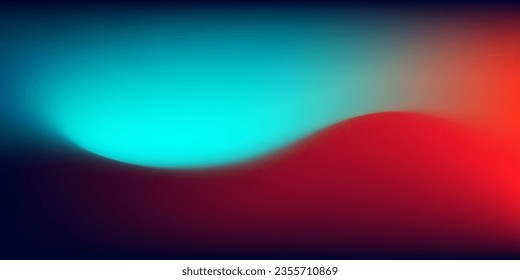 dark mesh color gradient background design with turquoise and red light waves
