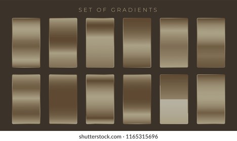 dark metaalic shiny gradients set