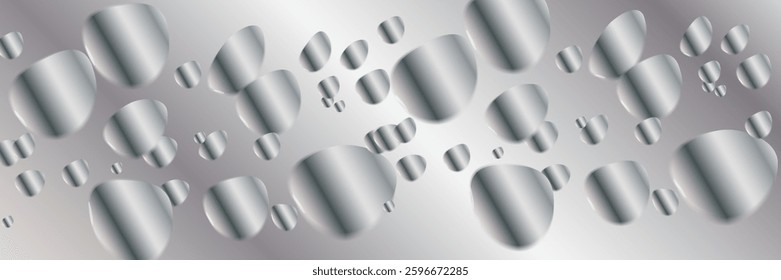 Dark  metal abstract background with shiny rock shape graphic. Modern blue gradient circle. Dynamic shape Horizontal banner template. Suitable for covers, posters, brochures, presentations, vectors