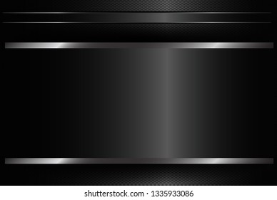Dark metal background brushed with texture surface - Illustration