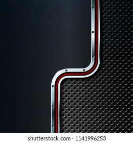Dark metal background for industrial and technology design. Vector illustration. 