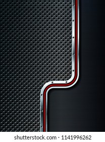 Dark metal background for industrial and technology design. Vector illustration. 