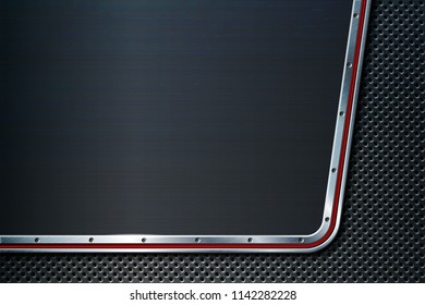 Dark metal background for industrial and technology design. Vector illustration. 