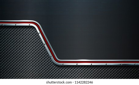 Dark metal background for industrial and technology design. Vector illustration. 
