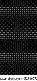 Dark metal cell background. Texture with holes. Vector illustration.