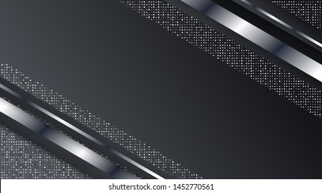 Dark Metallic Silver Frame Layout Technology Corporate Business Design Background Template suitable for Web Banner, Posters, Flyer, Cover, Brochure, etc