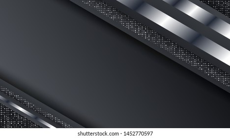 Dark Metallic Silver Frame Layout Technology Corporate Business Design Background Template suitable for Web Banner, Posters, Flyer, Cover, Brochure, etc