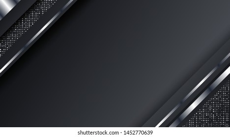 Dark Metallic Silver Frame Layout Technology Corporate Business Design Background Template suitable for Web Banner, Posters, Flyer, Cover, Brochure, etc