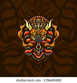 Dark Mighty Egypt for mascot gaming, sign or other