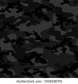 dark military camouflage vector seamless print