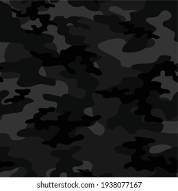 dark military camouflage vector seamless print